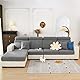 MINGPINHUIUS Sofa Sitzkissenbezug Stretch Sofabezug, Universal Elastisch Sofa Seat Cover, rutschfest Sofa Überzug Schonbezug für Sofakissen L-Förmig Chaiselongue Möbelschutz