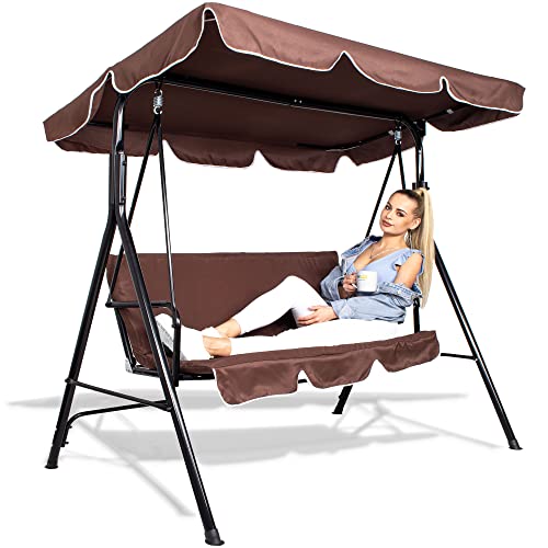 Springos Dondolo da giardino Luna, con parasole