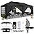 COBIZI Canopy 10x20 Pop Up Canopy Tent with 6 Sidewalls Easy Pop Up Tent 10x20 Waterproof Commercial Instant Shelter UPF 50+ Portable Gazebo Wedding Tents for Parties Carport Vender Events(Black..