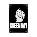 ブリキ看板 グリーン・デイ メタルプレート 金属ポスター 装飾鉄絵 ヴィンテージ風 壁飾り インテリア おしゃれ サインボード アンティーク カフェ ガレージ レストラン 新築お祝い 30x20cm