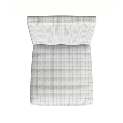 Image of HomePop Classic Parsons Dining Chair - Cream Mini Grid Pattern (Single Pack)