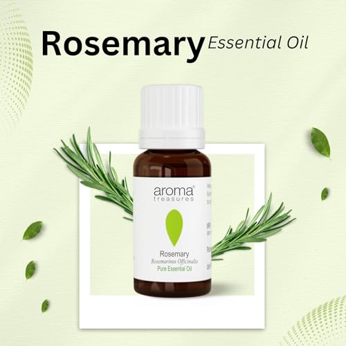 Image of Aroma Treasures Rosemary essential oil for hair growth, Skin & aromatherapy - 10ml | 100% pure essential oil
