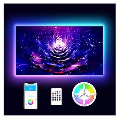 LED Lights for TV 65 Inch, TV Led Backlight,15ft Led TV Lights, USB Led Strip Lights for TV 65-75 inch with Remote, Room Led Lights for Bedroom Bluetooth, HDTV Mood Lighting, Gaming Room Decor