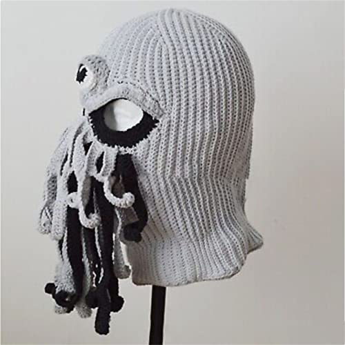 Masque de pieuvre en tricot doux pour bonnet de fête unique