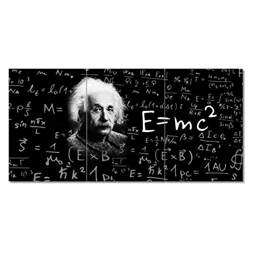 Tableau imprimé toile Albert Einstein E = MC2 décoration murale 210x100 - 2