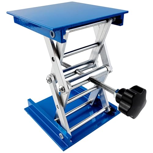Gato de acero inoxidable elevador manual con capacidad de 50 kg y soporte de tijera compacto