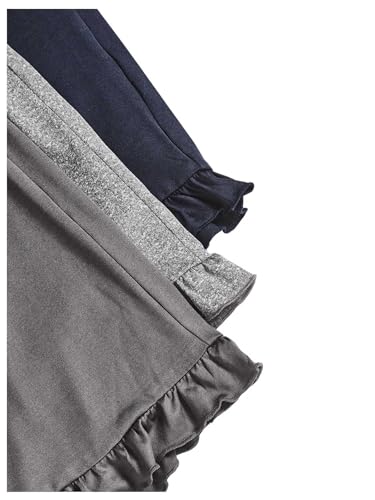 Image of Milumia Women's Plus Size Pajama Shorts Ruffle Hem Sleep Lounge Pj Shorts | 3 Pack,Elastic Waist ,Stretchy,Comfortable,Home Living,Sleepwear