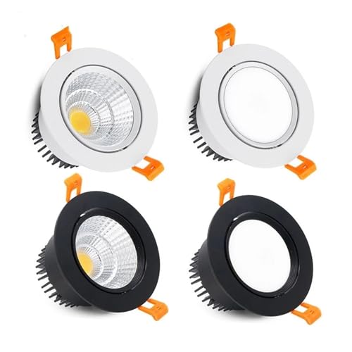 Spot encastré LED COB tricolore changeable 20W blanc pour plafond