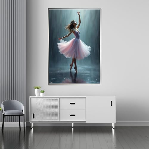 Peinture sur toile de ballerine affiche art mural décoration salon TONGYINLI 70x100 - 2