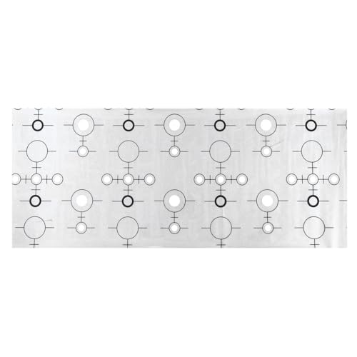 Película adhesiva para ventana con patrón de círculos blanco y negro miniatura 1
