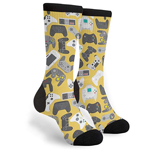 Yaateeh Video Game Gamer Controller Crew Socks Mid Calf Dress Socks Casual Long Tube Socks...