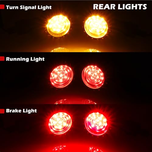 Image of TSUNG 4PCS Motorcycle Bullet LED Front Rear Turn Signal Light SMD Blinker Indicator for Cruiser Chopper Bobber Cafe Racer Street Bike (SMD LED-4PCS Chrome)