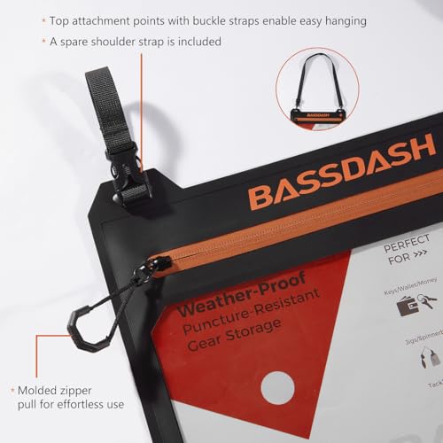 BASSDASH 2-Pack Bolsa de Pesca TPU Resistente con Cierre a Prueba de Agua para Carnadas Blandas, Herramientas y Accesorios miniatura 3