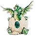 StealStreet SS-G-71471 Dark Green Baby Dragon Eggshell with Gem Figurine, 5"