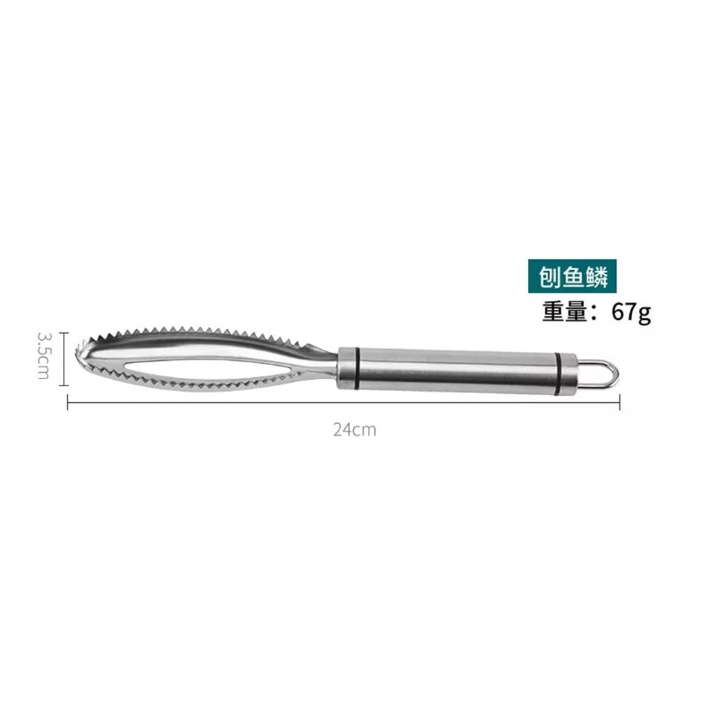 JFDBGU Escamas de Pescado de Cocina, ralladores for raspar, eliminación rápida, pelador de Limpieza de Pescado, raspador, Pinzas for Huesos de Pescado, Herramienta