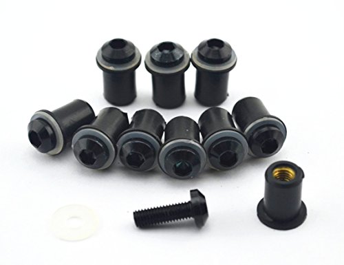 High Quality Motorcycle Parts CNC Machined Aluminum Alloy Motorbike Windshield Bolts Screw Set Black Fit For Buell S1 97-98 M2 97-02 X1 1998-2002