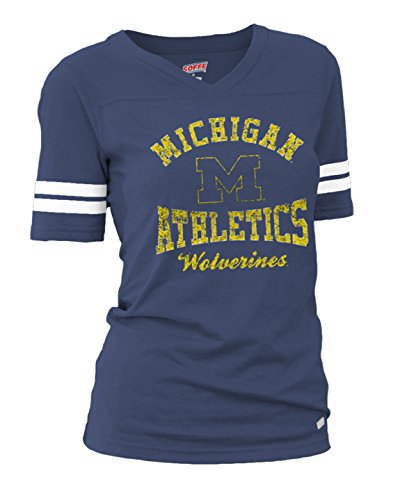 MJ Soffe NCAA Michigan Wolverines Junior Classic College Basic Logo Tee, Small