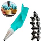 Kit Confeiteiro Weemsbox Com Saco de Silicone Para Confeitar Bolos Sobremesas 12 Bicos inox 15 41VPZsFX4bL