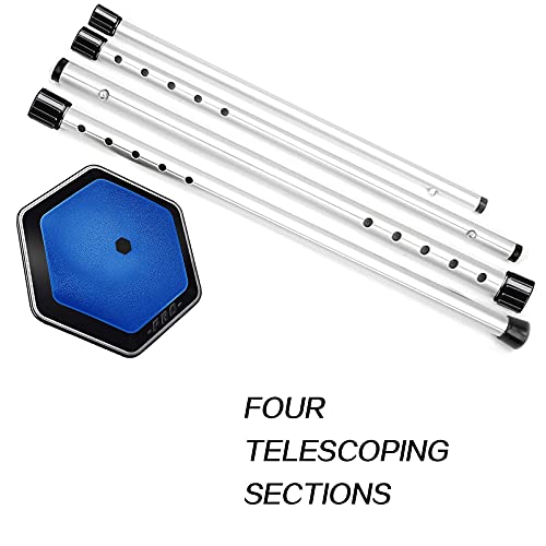 Golf Travel Bag Support Rod Club Protector Pole Cover Aluminum Adjustable 4 Telescoping Sectio,Golf Club Bag Accessories Support System for Golf Bag Durable Portable (Blue&Black) - Image 3