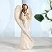 Hodao Cross Angel Figurine Gift, Hand-Painted Resin Guardian Angel Holding Cross, All-Season Meaningful Gift for Mom, Valentine’s Day Love, Easter Blessings & Year-Round Home Decor