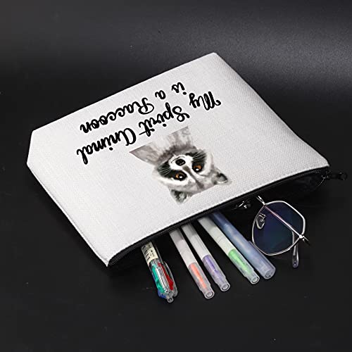 Jniap Raccoon Gift Raccoon Animal Cosmetic Bag My Spirit Animal Is A Raccoon Makeup Pouch Raccoon Lover Gift Idea (Raccoon Bag) #TOP3