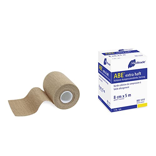 Meditrade 1777 Abe-Extra Haft 永久弾性圧縮包帯 非滅菌 幅8cm x 長さ5m スキンカラー