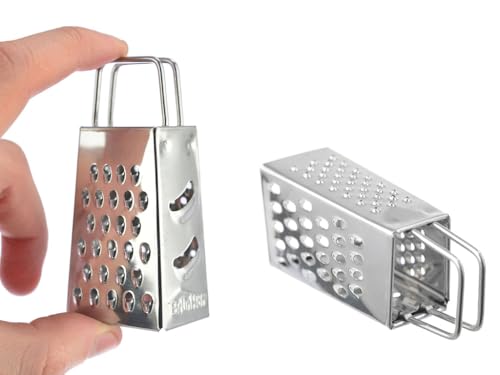 Kinghoff KH-3181 Mini Vierkantreibe aus Edelstahl, Handreibe, Reibe, Hobel für Käse, Obst, Ingwer, Gemüse und Gewürze