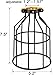 YI LIGHTING - 1-Piece Industrial Vintage Style Metal Lamp Guard Cage for Pendant String Lights and Vintage Lamp Holders Black (1)