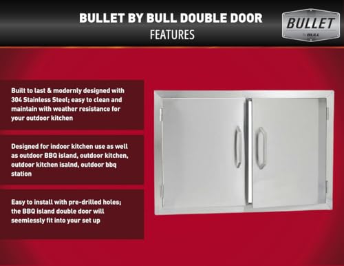 Bullet-by-Bull-Stainless-Steel-Outdoor-Kitchen-Grill-Set-Built-In-Natural-Gas-Grill-Perfect-for-Entertaining-BBQ-Kitchen-Isl-Bundle-Includes-5-Burner-Grill-Double-Access-Door-Side-Burner Bullet by Bull Stainless Steel Outdoor Kitchen Grill Set Built In Natural Gas Grill Perfect for Entertaining BBQ Kitchen Isl Bundle Includes 5 Burner Grill Double Access Door Side Burner