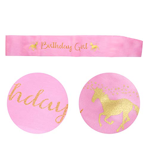 Vordas Eenhoorn haarband & verjaardag sjerp meisjes, eenhoorn party supplies set voor verjaardagen, rollenspellen… - Image 7