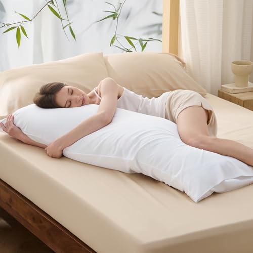 Image of Bedsure PureWoven Body Long Pillowcase, 100% Rayon Derived from Bamboo