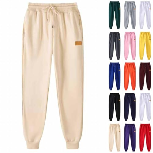 Cambkatl Men's Basic Solid Joggers Sweatpants Casual Elastic Waist Drawstring Loose Workout Lounge Pants with Pockets2