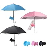 3PCS Cell Phone Umbrella, Black and Blue and Pink Phone Umbrella with Suction Cup,Outdoor Multifunctional Cute Shade,Universal Adjustable Sun Shade Cover