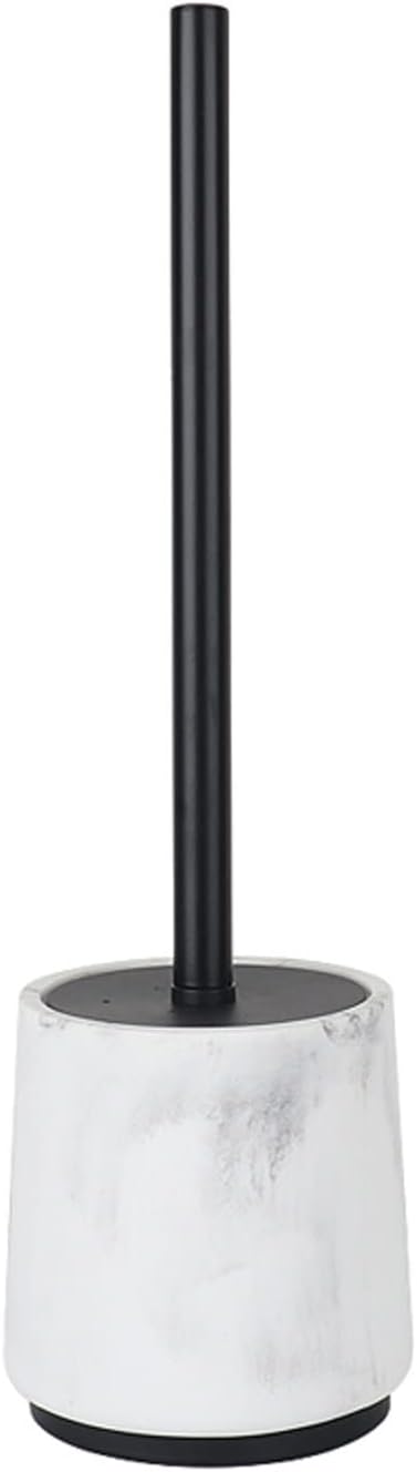 Toilet Brush Holder Resin Toilet Brush Set with Base and Lid Compact Design Does Not Take Up Space and Suitable for Toilet Brush in Any Style of Room Toilet Brush Holders