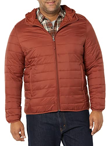 Image of Amazon Essentials Men's Lightweight Water-Resistant Packable Hooded Puffer Jacket