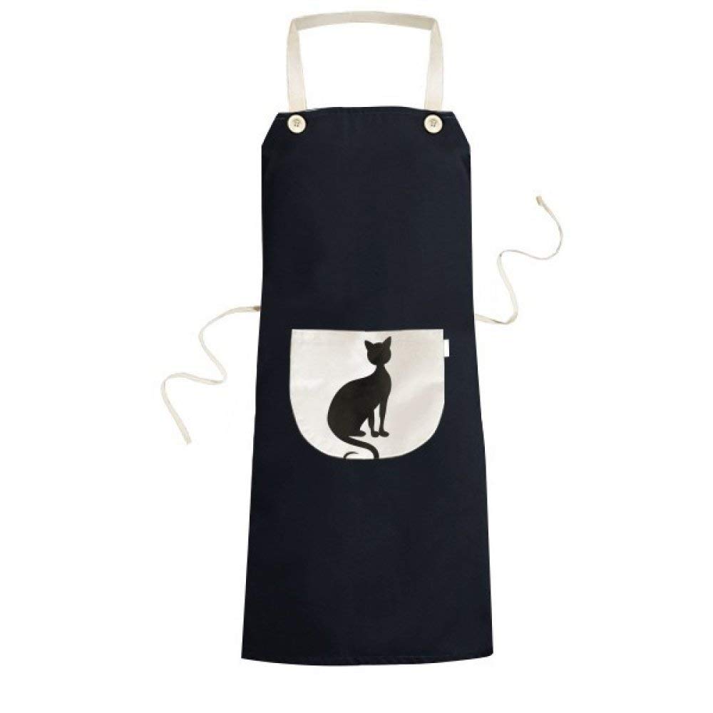 Bavoir de poche grand format sur le tabliers chat noir pour cuisiner proprement