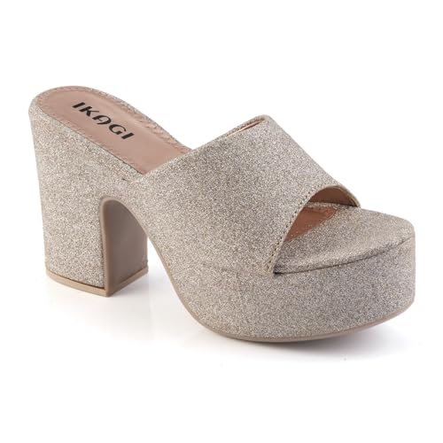 Image of IKAGI Women Stylish Block Heels Sandal Trendy Party & daily /wear for Womens and Girls latest Collection & stylish Comfortable