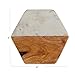 Creative Co-op Marble & Mango Wood Hexagon Coasters (Set of 4 Pieces)
