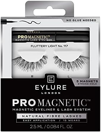 Eylure Pro Magnetic Natural Fibre Lashes, Fluttery Light No. 117