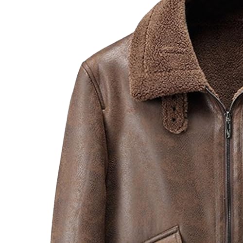 Chaqueta Bomber de Cuero Grueso para Hombre miniatura 3