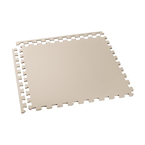 Image of We Sell Mats 1 /2 inch Thick Multipurpose EVA Foam Exercise Floor Mat, Interlocking Tiles, Anti-Fatigue for Home or Gym, 24 in x 24 in, 4 Tiles, Sand
