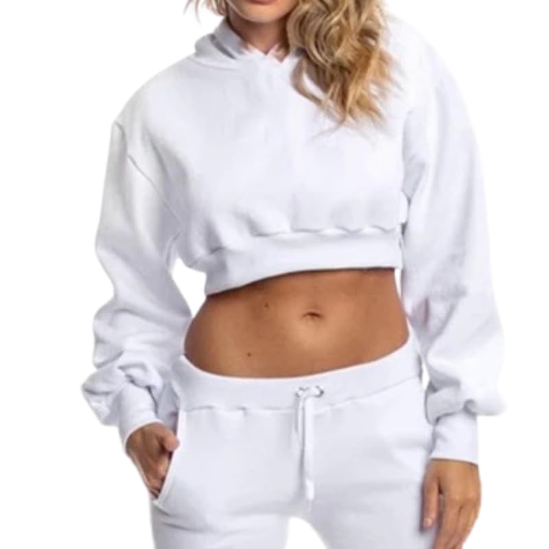 Blusa Cropped Moletom Geek, Feminina, Tamanhos P ao GG (BR, Alfa, P, Regular, Regular, Branco)