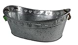  standART 42 Zinkwanne Trog Wanne Pflanzwanne Blumenkübel mit Kordelgriffen 54x34,5x19,5 cm