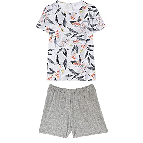 Pijama Meia Malha, Malwee, Cinza Claro, G, Feminino