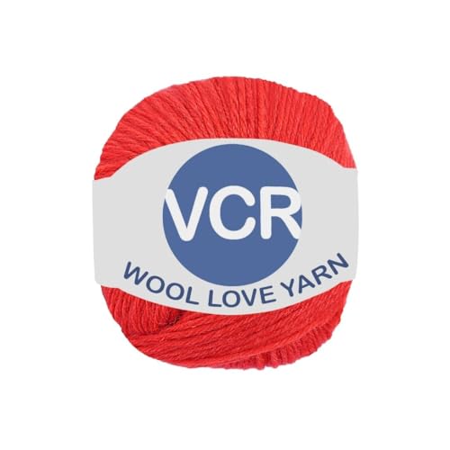 Image of VCR Red Yarn, 25 Grams Hank, 85 Meters Length, 100% Merino Wool, Pack of 1, Shrink-Resistant Soft, Warm and Premium Wool Yarn for Knitting, Crochet and Craft Projects
