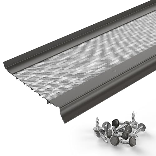 Image of Micromesh Gutter Guards, 5 Inch, 5 in Sample, Terratone