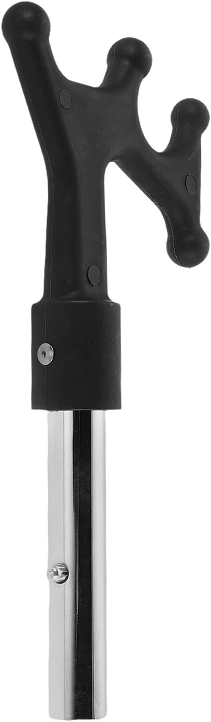 Telescoping Boat Hook with Chrome-Plated Iron and Nylon Build Multi-Purpose Dock Hook for Pushing and Docking Boats and Yachts Floatable Design