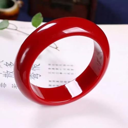 Red Jade Bangle Bracelet, For Women Genuine Ice Agate Widened and Thickened, vintage bracelet women3