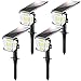 Mereceart, 96 LED Solar Landscape Spotlights Solar Lights Outdoor Adjustable Lights IP65 Waterproof Landscape Lights Security Wall Lights for Garden Yard Garage Porch Patio (Cold White, 4 Pack)