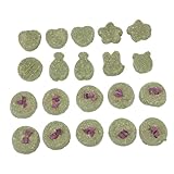 Toddmomy 20 Piezas Galletas Masticables para Conejos y Hámsters de Pasto Natural para Snacks para Mascotas para Masticar y Cuidado